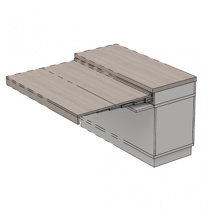 EXTENSION DRAWER-TABLE SLIDER 25 / 74 / 70kg